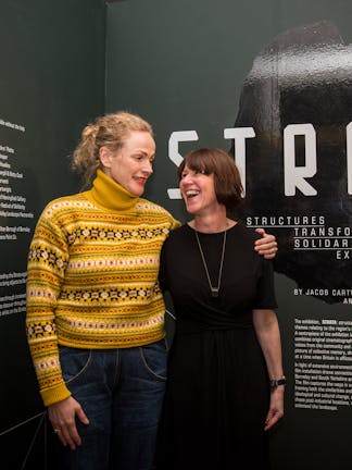 Maxine Peake and Exhibitions Officer, Alison Cooper. Image by: Kyte Photography